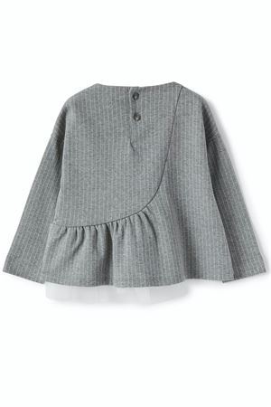 Felpa gessata con tulle IL GUFO | MF222M1080081